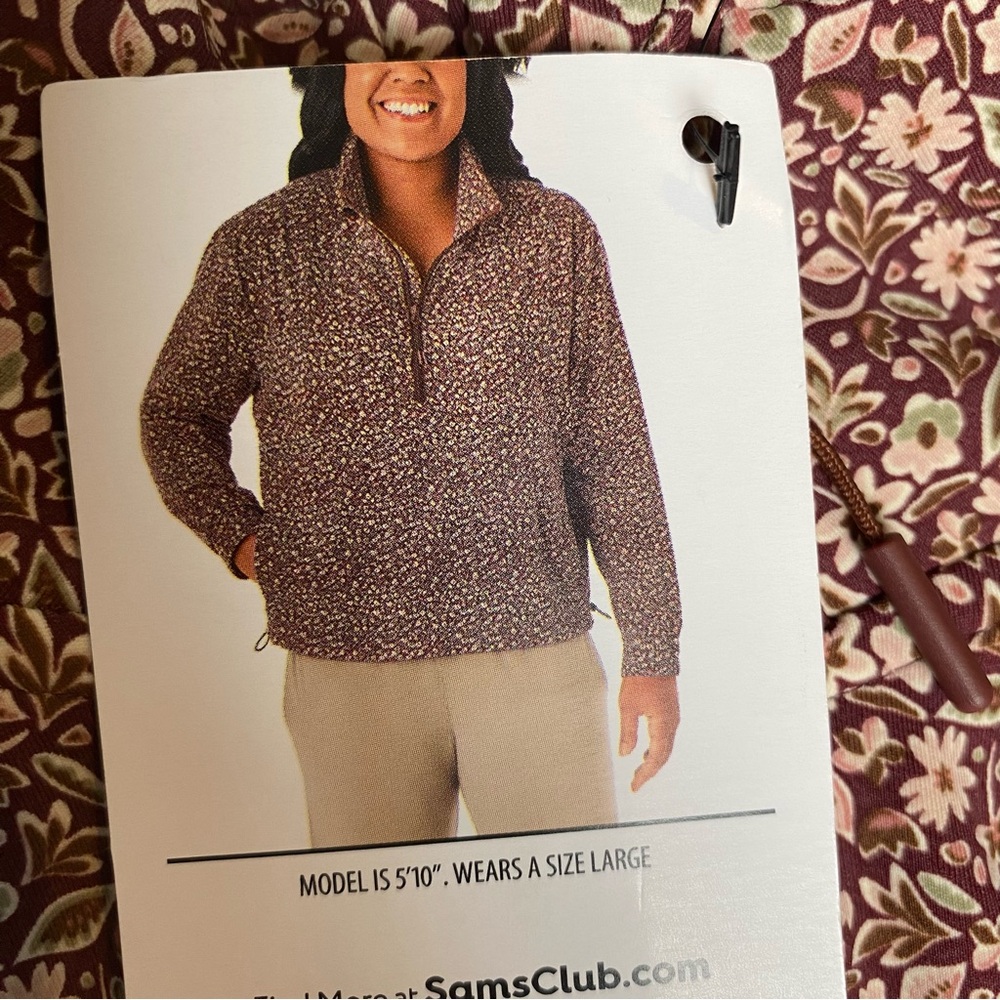 Member Mark  Pullover Women's Zipper Front Kangaroo